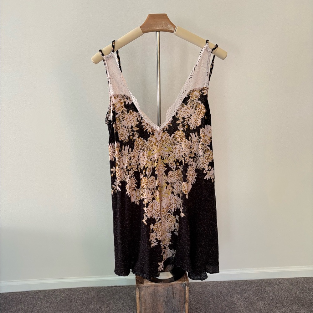 Free People Floral Lace Slip Dress
